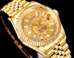 AR Factory Rolex Sky-dweller 42*14.5mm 316L Steel Gold Jubilee Bracelet 9002 Movement Gold Watch
